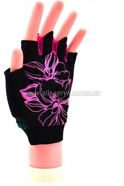    MadMax MFG-770 Flower Power Gloves Black/Pink XS (MFG-770_XS)