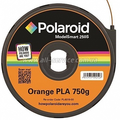 Картридж с нитью Polaroid 1.75мм/0.75кг PLA, оранжевый (3D-FL-PL-6019-00) Картридж с нитью Polaroid 1.75мм/0.75кг PLA, оранжевый (3D-FL-PL-6019-00)