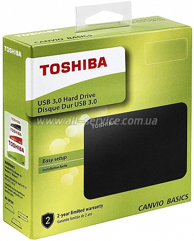  500GB Toshiba Canvio Basics USB 3.0 Black (HDTB405EK3AA)