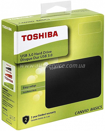 ��������� 500GB Toshiba Canvio Basics USB 3.0 Black (HDTB405EK3AA)