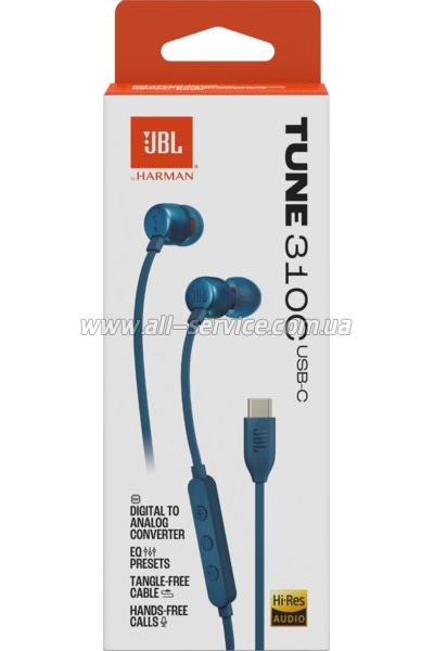  JBL Tune 310C USB-C Blue (JBLT310CBLU)