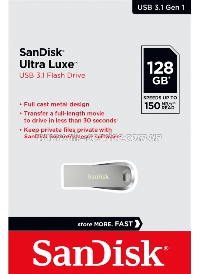 SanDisk 128 GB Ultra Luxe USB 3.1 (SDCZ74-128G-G46)