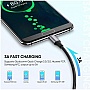 ���� ������ USB 2.0 AM to USB-C 2.0m US288 Aluminum Braid Black Ugreen (60128)