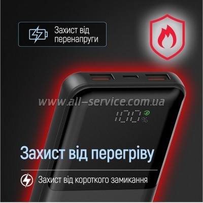 ������� ������������� ColorWay 10000mAh PD 22.5W Black (CW-PB100LPB3BK-PDD)