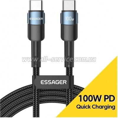���� ������ USB-C to USB-C 1.0m 100W blue Essager (EXCTT1-XC03)