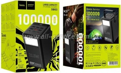 ������� ������������� HOCO 100000mAh Endure PD 22.5W Black (DB03 / 714721)