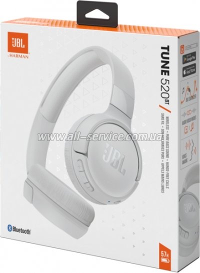 JBL Tune 520BT White (JBLT520BTWHTEU)