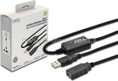   USB 2.0 AM/AF 10.0m active Digitus (DA-73100-1)