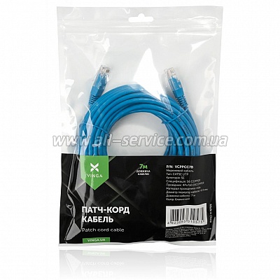 - Vinga UTPCat5e 7 m COPPER (VCPPCC7B)