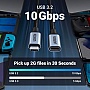 ���� ������ Ugreen USB-C M/F 1.0m 5A 10Gbps USB 3.1 black (30205)