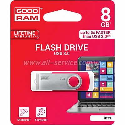 e Goodram 16GB Twister Red USB 3.0 (UTS3-0160R0R11)