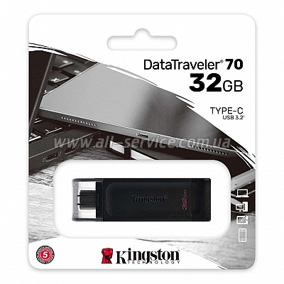  Kingston 32GB DataTraveler 70 USB 3.2 / Type-C (DT70/32GB)