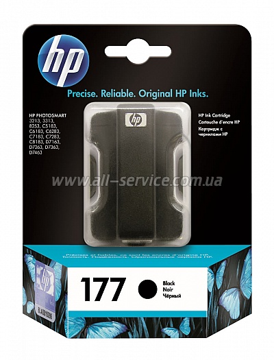 Картридж HP №177 PS3213/ 3313/ 8253 black, 6ml (C8721HE) Картридж HP №177 PS3213/ 3313/ 8253 black, 6ml (C8721HE)