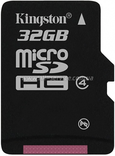   32GB KINGSTON microSD Class 4 (SDC4/32GBSP)