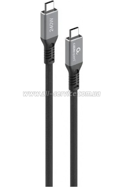 ���� ������ USB-C to USB-C 0.3m USB4 240W 8K60Hz 40Gbps Cablexpert (CCBP-USB4-CMCM240-0.3M)