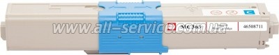 �����-�������� BASF OKI MC363dn ������ 46508711 Cyan (BASF-KT-46508711)