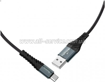 ���� ������ USB 2.0 AM to USB-C 1.0m X38 Cool black HOCO (6931474710567)