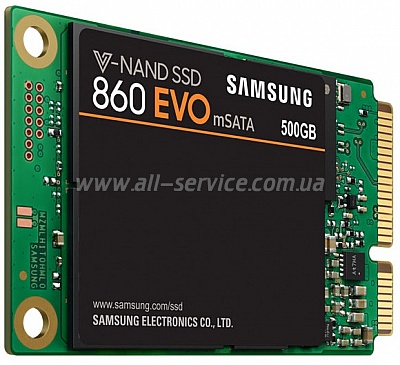 SSD  Samsung 860 EVO 500GB mSATA V-NAND 3bit MLC (MZ-M6E500BW)