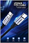 ���� ������ USB 2.0 AM to USB-C 1.5m US288 Aluminum Braid (Black) Ugreen (60127)