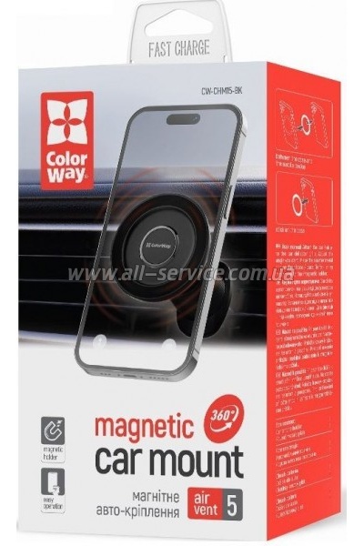   ColorWay Magnetic Air Vent-5 (CW-CHM15-BK)