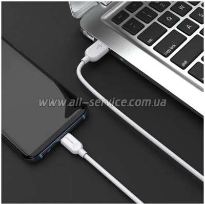���� ������ USB 2.0 AM to USB-C 2.0m 2.4A white BOROFONE (6957531090021)