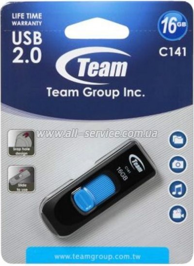  16GB TEAM GROUP USB 2.0 C141 Blue (TC14116GL01)