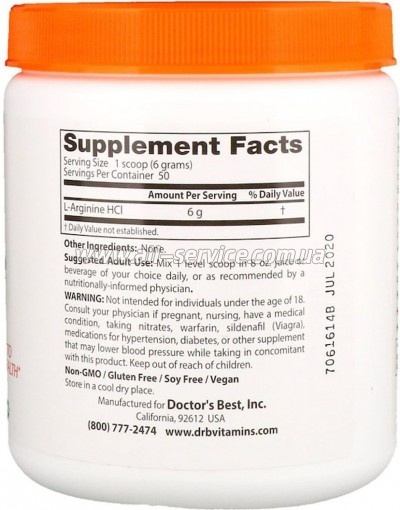  Doctor's Best L-   , L-Arginine, 300 . (DRB00374)