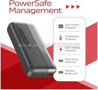 ������� ������������� Energizer 20000mAh PD 15W Black (UE20050CC)