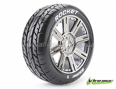Колеса Louise Buggy 1/8 B-ROCKET Soft черный хром со спицами 2шт (L-T3190SBC) Колеса Louise Buggy 1/8 B-ROCKET Soft черный хром со спицами 2шт (L-T3190SBC)