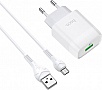�������� ������� HOCO C72Q Glorious USB QC3.0 + cable USB to Micro 5P 18W White (6931474732538)