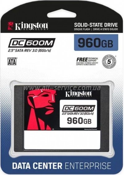  SSD 2.5" 960GB Kingston (SEDC600M/960G)