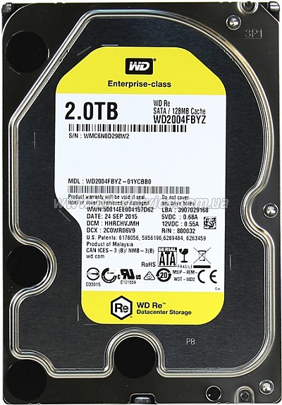 Винчестер 2TB WD 3.5 SATA 3.0 7200rpm Cache 128MB RE (WD2004FBYZ) Винчестер 2TB WD 3.5 SATA 3.0 7200rpm Cache 128MB RE (WD2004FBYZ)