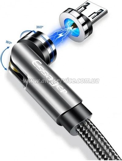 ���� ������ USB 2.0 AM to Micro 5P 1.0m magnetic black Essager (EXCCXM-WC0G)