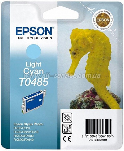  Epson StPhoto R200/ 220/ 300/ 320/ 340/ RX500/ 600/ 620/ 640 cyan (C13T04824010)
