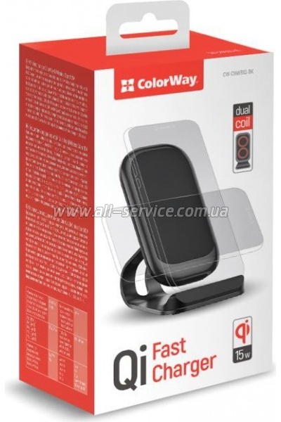   ColorWay Wireless Stand 15W Black (CW-CHW31Q-BK)