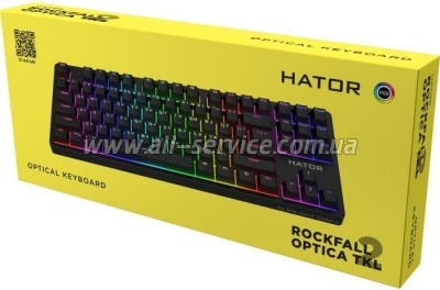  Hator Rockfall 2 Optica TKL Black USB Black (HTK-730)