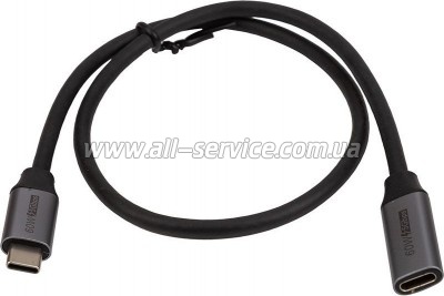 ���� ������ USB-C M/F 0.5m 5Gbps 60W 4K60Hz Cabletime (CA913664)