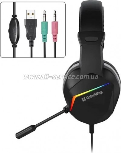 �������� ColorWay Bloodwave LED Black (CW-HPG01BK)