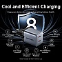 �������� ������� Vention 2xUSB-C PD45W GaN + cable USB-C to USB-C 1.0m black gray (TZ-FCDH0-EU)