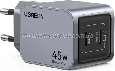 �������� ������� Ugreen 2xUSB-C PD 45W GaN X707 gray (35008)