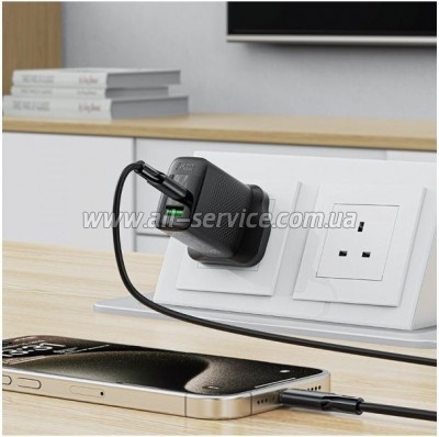 ���� ������ USB-C to USB-C 1.2m 3A 60W silicone black Acefast (6974316284161)