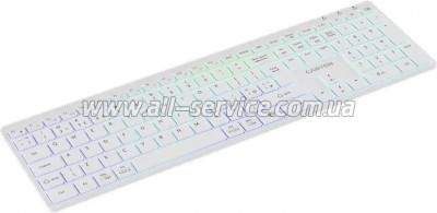  Canyon HKB-W11 Slim Dual Mode Wireless/Bluetooth RGB UA White (CNS-HBTK11W)