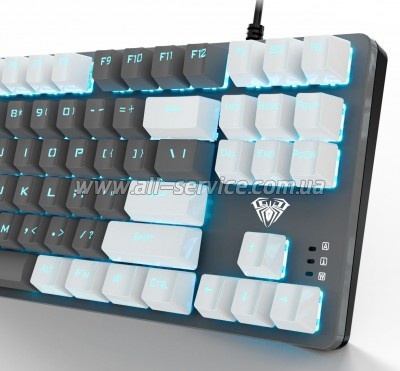  Aula F3287 Keycap KRGD Blue USB UA White/Grey (6948391240688)