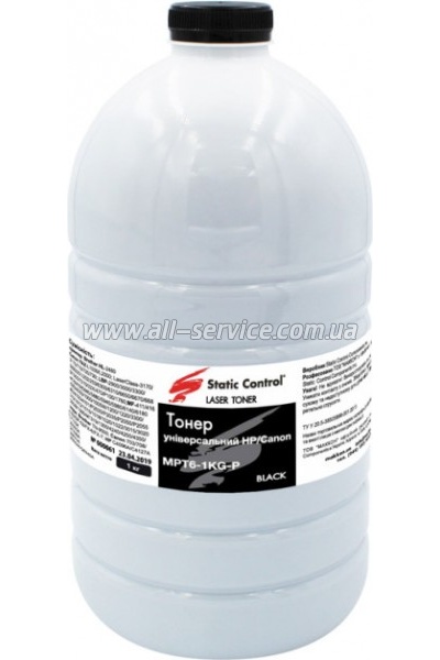 Тонер SCC Universal MPT6 HP/ Canon бутль 1кг (MPT6-1KG-P) Тонер SCC Universal MPT6 HP/ Canon бутль 1кг (MPT6-1KG-P)