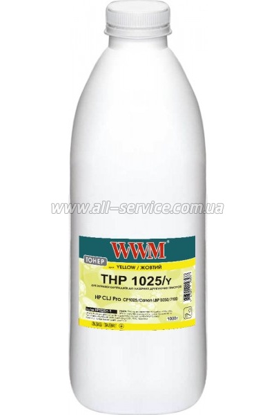  WWM HP CLJ CP1025/ Canon LBP 5050/ 7100  1000 Yellow (HP1025Y-1)