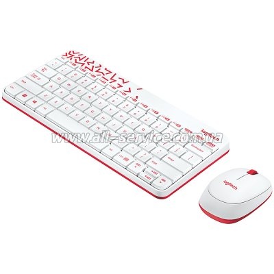  LOGITECH MK240 Nano WHITE/VIVID RED (L920-008212)