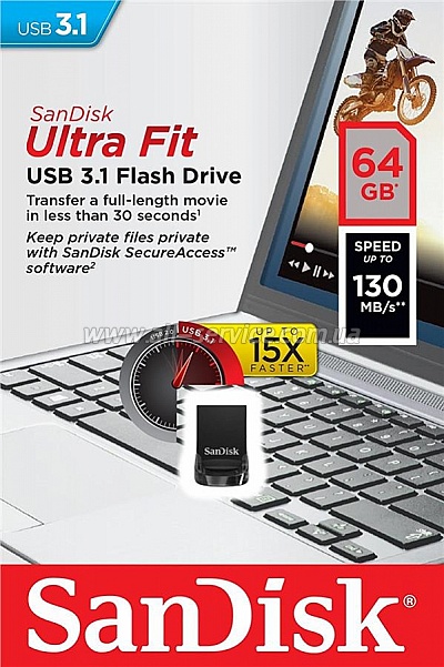  64GB SanDisk USB 3.0 Ultra Fit (SDCZ430-064G-G46)