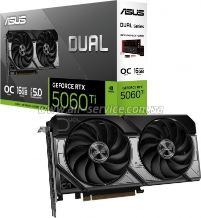 ���������� ASUS GeForce RTX5060Ti 16Gb DUAL OC (DUAL-RTX5060TI-O16G)