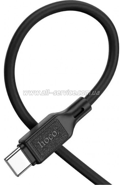 ���� ������ USB 2.0 AM to USB-C 1.0m Cool silicone X90 black HOCO (6931474788443)