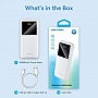   Vention 10000mAh 22.5W 3A PD, QC/3.0, LED Display, White (FHKW0)